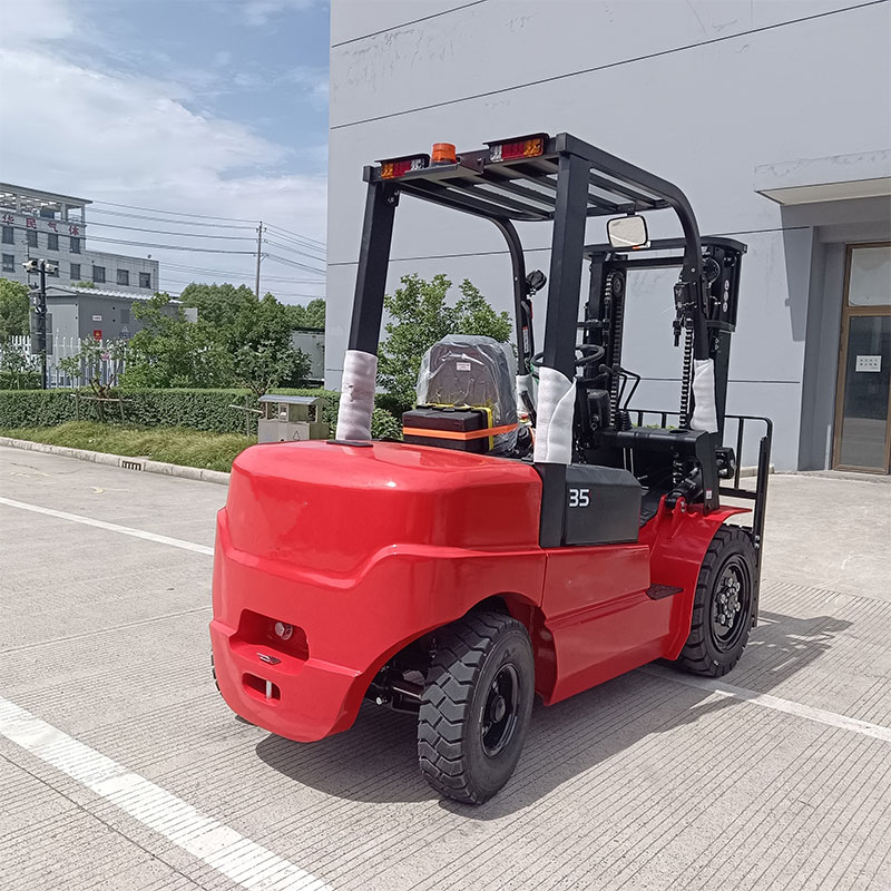 Forklifts Leictreach 3500kg frithchothromaithe don Tionscal L&aacute;imhse&aacute;la &Aacute;bhar